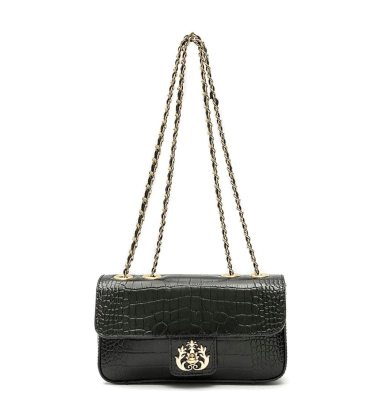 BOLSA MÉDIA ANNE NEW CROCO ISLA PRETO