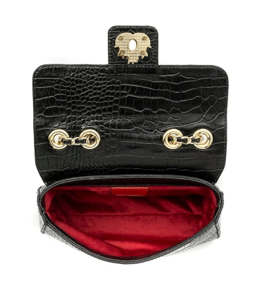 BOLSA MÉDIA ANNE NEW CROCO ISLA PRETO