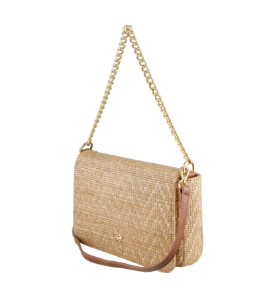 BOLSA MÉDIA LUIZA BARCELOS CARAMELO