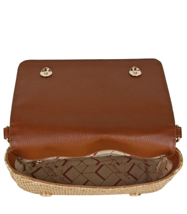 BOLSA MÉDIA LUIZA BARCELOS CARAMELO