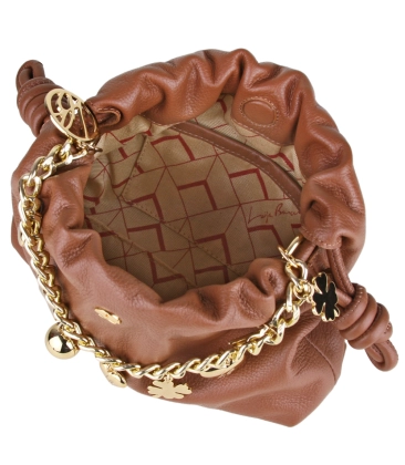 BOLSA MÉDIA LUIZA BARCELOS CARAMELO