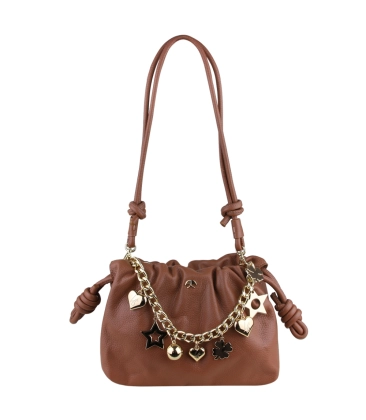 BOLSA MÉDIA LUIZA BARCELOS CARAMELO