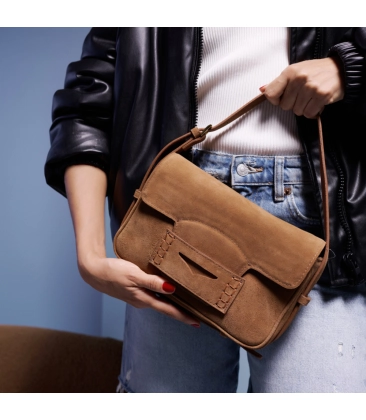 BOLSA MÉDIA LUIZA BARCELOS CARAMELO