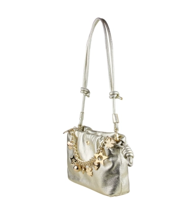 BOLSA MÉDIA LUIZA BARCELOS DOURADO