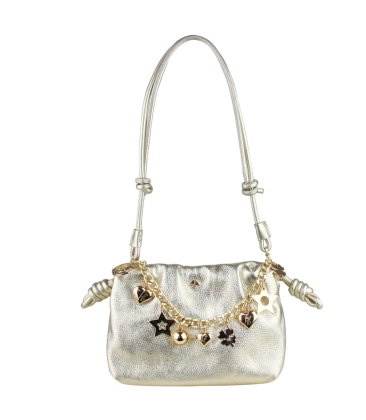 BOLSA MÉDIA LUIZA BARCELOS DOURADO