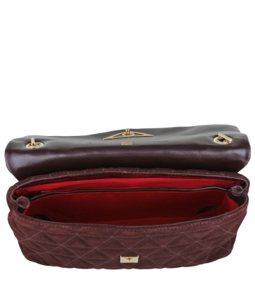 BOLSA MÉDIA MATELASSÊ SCHUTZ MARROM