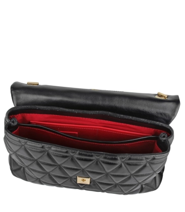 BOLSA MÉDIA MATELASSÊ SCHUTZ PRETO