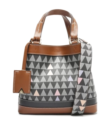 BOLSA MINI TOTE EMMA NEO TRIANGLE SCHUTZ MARROM