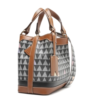 BOLSA MINI TOTE EMMA NEO TRIANGLE SCHUTZ MARROM