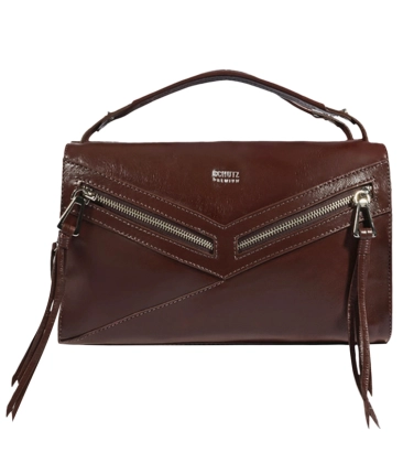 BOLSA MINI TOTE OLIVIA SCHUTZ MARROM