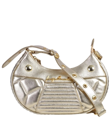 BOLSA PEQUENA BAGUETE SLIM LUIZA BARCELOS DOURADO