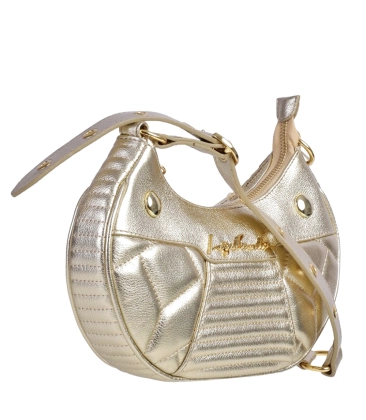 BOLSA PEQUENA BAGUETE SLIM LUIZA BARCELOS DOURADO