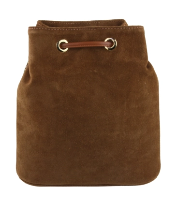 BOLSA PEQUENA BUCKET LUIZA BARCELOS CARAMELO