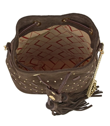 BOLSA PEQUENA BUCKET LUIZA BARCELOS MARROM