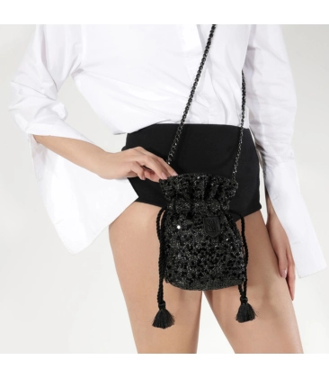 BOLSA PEQUENA BUCKET SAKE SCHUTZ PRETO