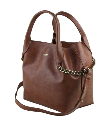 BOLSA PEQUENA BUCKET SCHUTZ MARROM