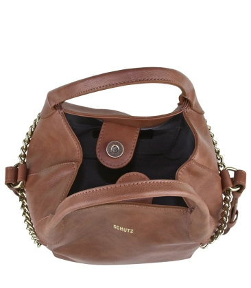 BOLSA PEQUENA BUCKET SCHUTZ MARROM
