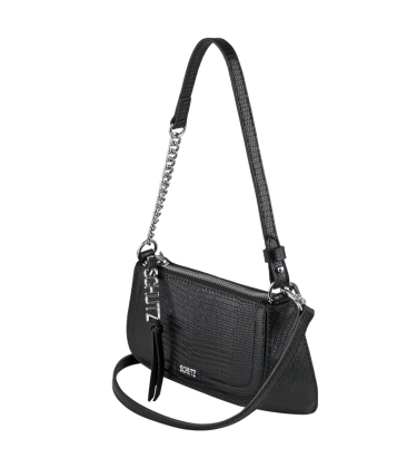 BOLSA PEQUENA CROCO TINA SCHUTZ PRETO