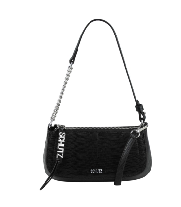 BOLSA PEQUENA CROCO TINA SCHUTZ PRETO