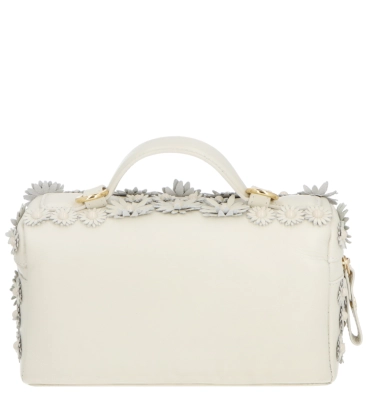 BOLSA PEQUENA VANITY FLORAL LUIZA BARCELOS BRANCO