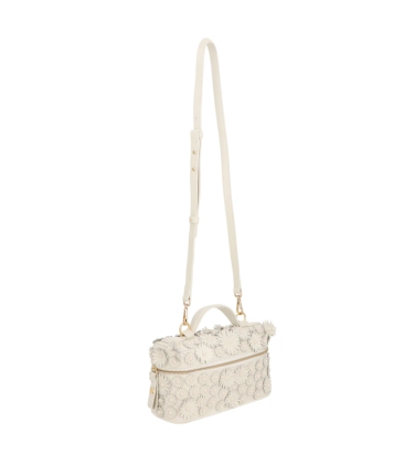 BOLSA PEQUENA VANITY FLORAL LUIZA BARCELOS BRANCO