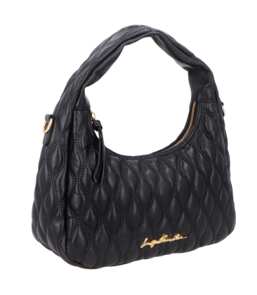 BOLSA MÉDIA HOBO MATELASSÊ LUIZA BARCELOS PRETO