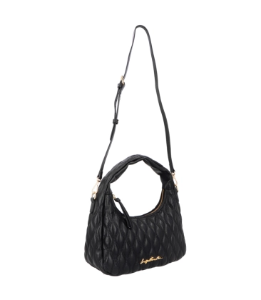 BOLSA MÉDIA HOBO MATELASSÊ LUIZA BARCELOS PRETO
