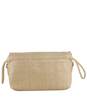 BOLSA PEQUENA RÁFIA SCHUTZ BEGE