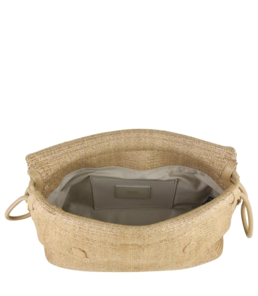 BOLSA PEQUENA RÁFIA SCHUTZ BEGE