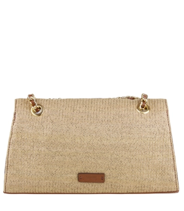 BOLSA PEQUENA RÁFIA SCHUTZ MARROM