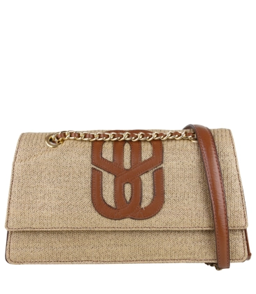 BOLSA PEQUENA RÁFIA SCHUTZ MARROM