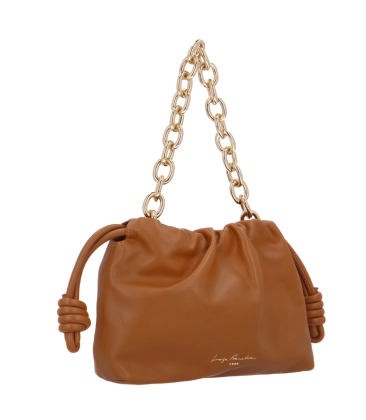 BOLSA PEQUENA SLOUCH LUIZA BARCELOS CARAMELO