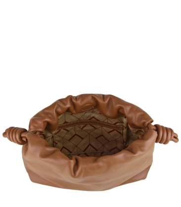BOLSA PEQUENA SLOUCH LUIZA BARCELOS CARAMELO