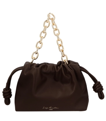 BOLSA PEQUENA SLOUCH LUIZA BARCELOS MARROM