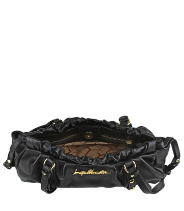 BOLSA PEQUENA SLOUCH LUIZA BARCELOS PRETO