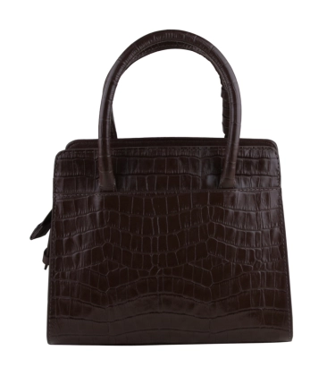 BOLSA PEQUENA TOTE EAST CROCO AREZZO MARROM