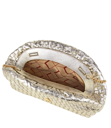 BOLSA PEQUENA TRESSÊ LUIZA BARCELOS DOURADO