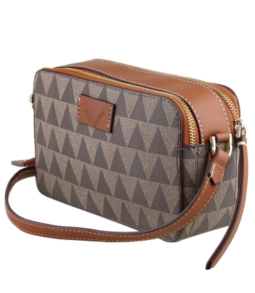 BOLSA PEQUENA TRIANGLE SCHUTZ MARROM