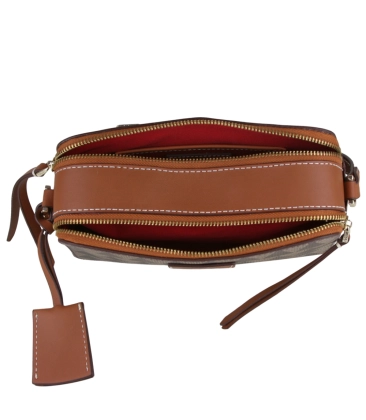 BOLSA PEQUENA TRIANGLE SCHUTZ MARROM