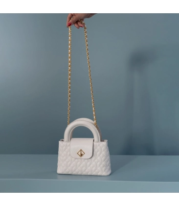 BOLSA PEQUENA VIENA MATELASSÊ LUIZA BARCELOS BRANCO