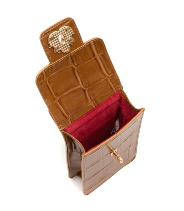 BOLSA POUCH ANNE ISLA CARAMELO