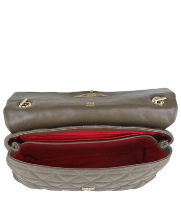 BOLSA SATCHEL MÉDIA MATELASSÊ 944 SCHUTZ CINZA