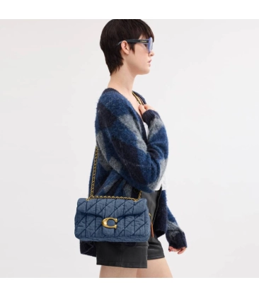 BOLSA COACH NEW YORK TABBY SHOULDER 26 AZUL