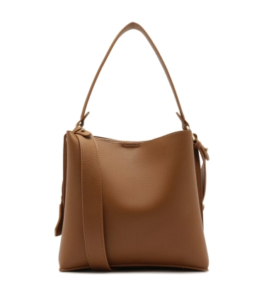 BOLSA TOTE GRANDE BAG CHARM AREZZO CARAMELO