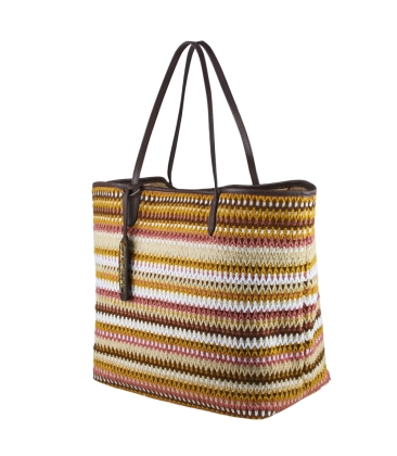 BOLSA TOTE GRANDE CROCHÊ LUIZA BARCELOS MULTICOLOR