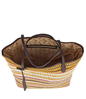 BOLSA TOTE GRANDE CROCHÊ LUIZA BARCELOS MULTICOLOR