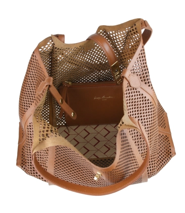 BOLSA TOTE GRANDE LUIZA BARCELOS CARAMELO