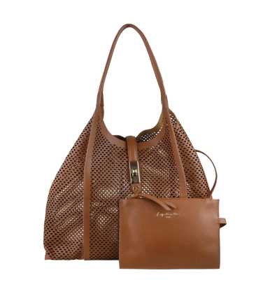 BOLSA TOTE GRANDE LUIZA BARCELOS CARAMELO