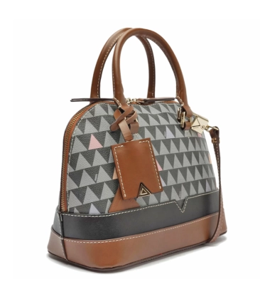 BOLSA TOTE GRANDE TRIANGLE SCHUTZ MARROM