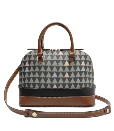 BOLSA TOTE GRANDE TRIANGLE SCHUTZ MARROM